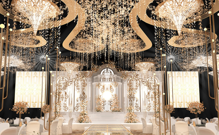 平原花木兰喜事汇金色大厅效果展示